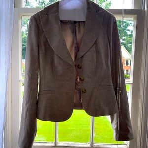 THE LIMITED SIZE 2 BEIGE BLAZER JACKET SATIN